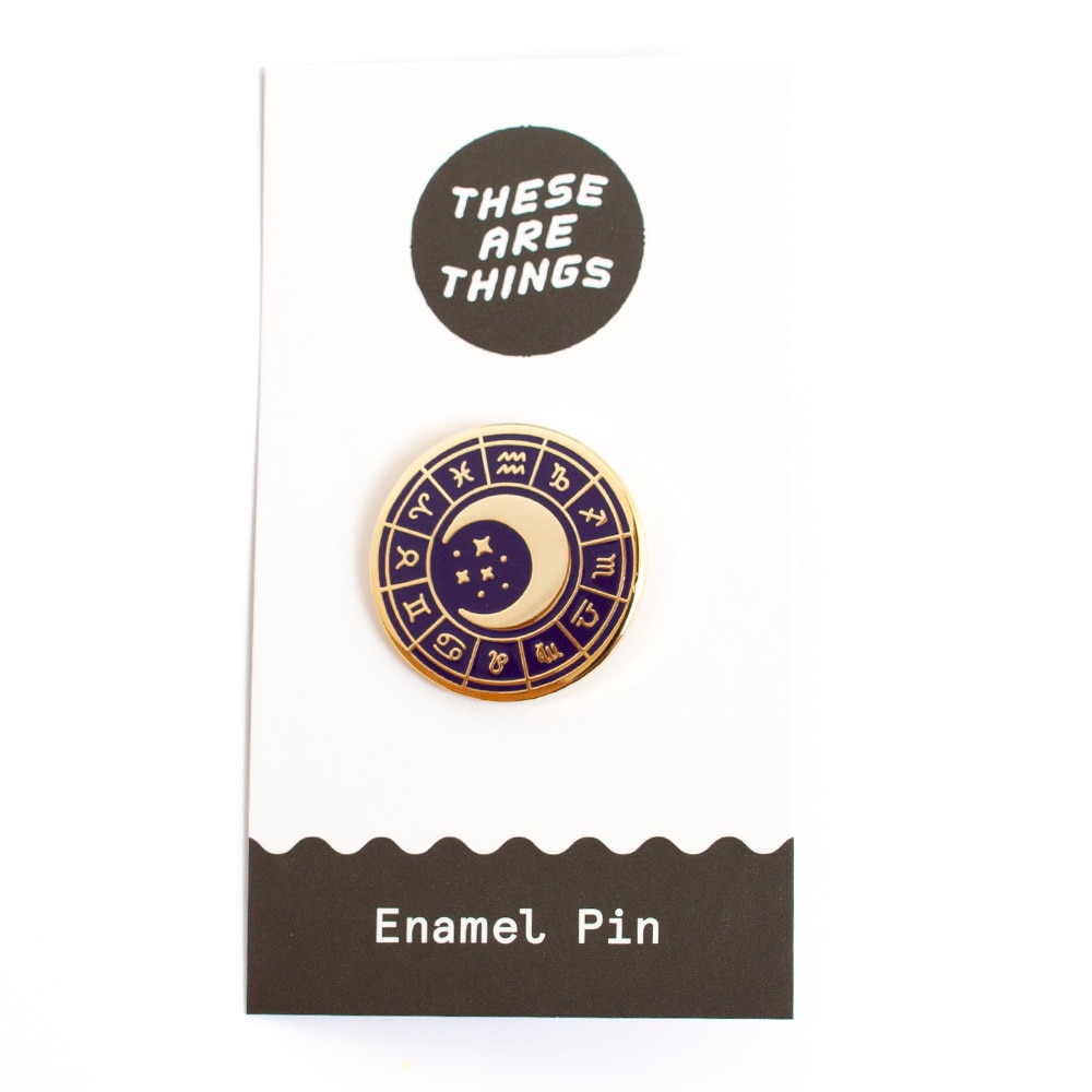 These are Things, Enamel Pin, Accessories, Women, Enamel, Zodiac Wheel, 353164